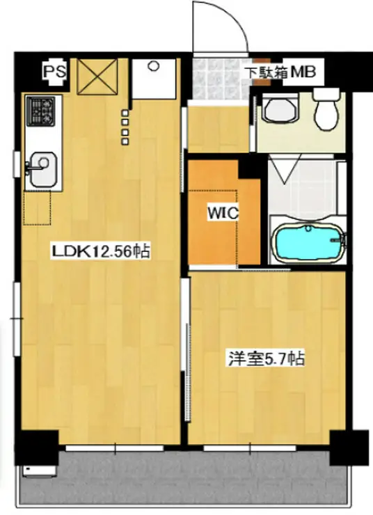 AERA市川 II 2階階 間取り