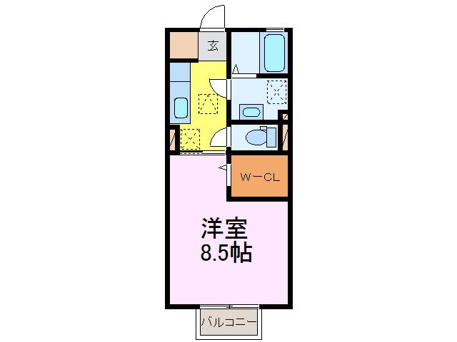 プリマベーラ(1K/1階)の間取り写真