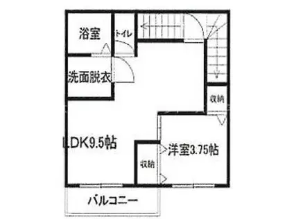 パインコート(1LDK/2階)の間取り写真