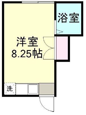 ヴィラ鶴新田 弐番館(ワンルーム/1階)の間取り写真