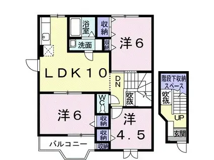 ボヌールフレア(3LDK/2階)の間取り写真