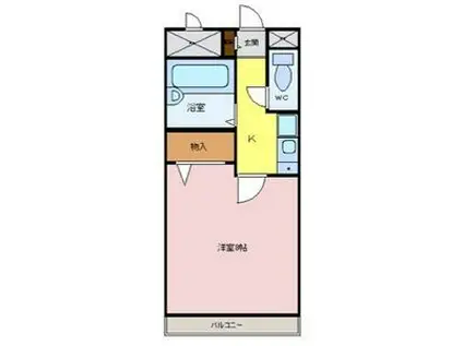 メゾンM(1K/3階)の間取り写真