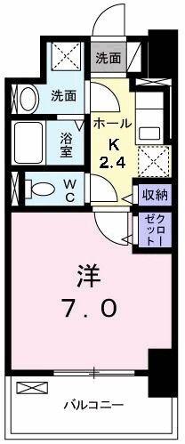 フェイバーJO11(1K/10階)の間取り写真