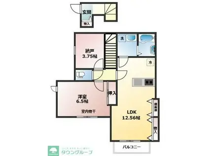 アーバンスクエア東大泉(1SLDK/2階)の間取り写真