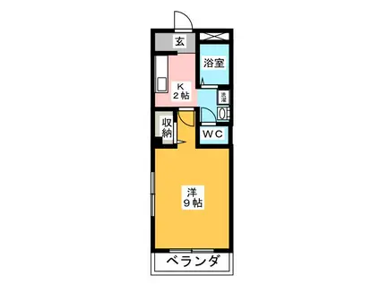 HAIRNS HANDA(1K/3階)の間取り写真