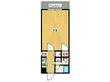 ローズガーデンI(1K/10階)の間取り写真