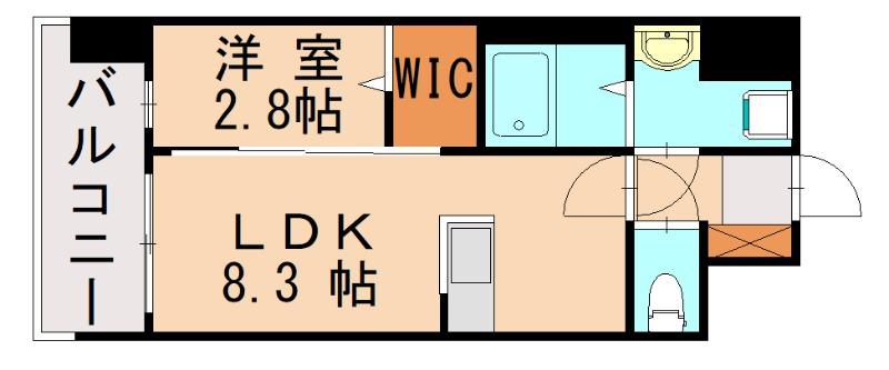 ブランシエスタ千早RJR(1LDK/11階)の間取り写真