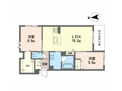 PETRA IKESHITA(2LDK/1階)の間取り写真