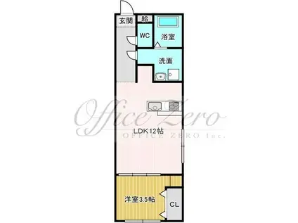 AMIRL PREMIER SHINSAKAEII 1月完成予定(1LDK/5階)の間取り写真