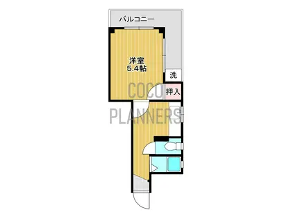 SUNNY LIFE SQUARE(1K/2階)の間取り写真