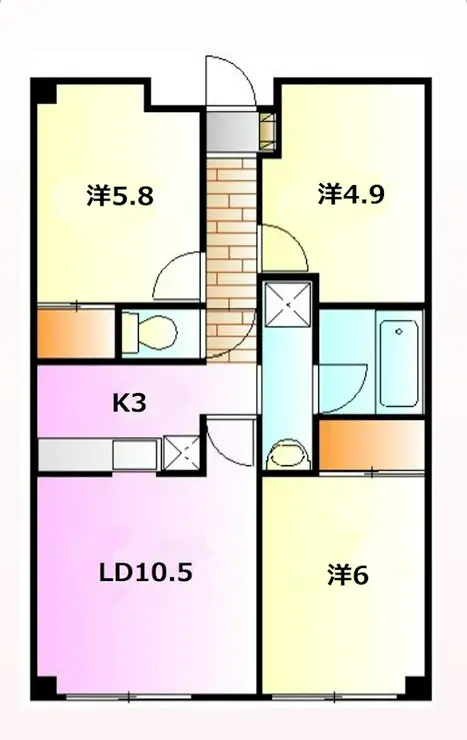 パノラマハイツ第2 1階階 間取り