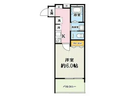 キャメル西大宮シャトー(1K/3階)の間取り写真