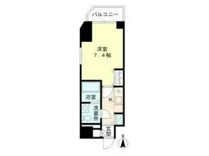 ヒューマンハイム亀戸II(1K/10階)の間取り写真