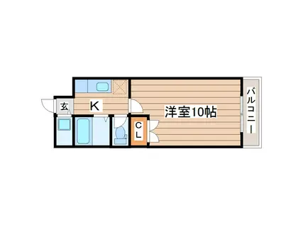 エリートイン五橋(1K/3階)の間取り写真