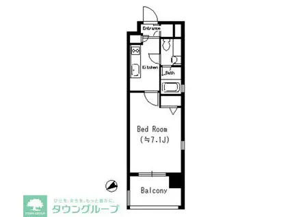 MFPRコート蒲田(ワンルーム/2階)の間取り写真