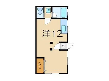 永塚第3アパート(ワンルーム/2階)の間取り写真