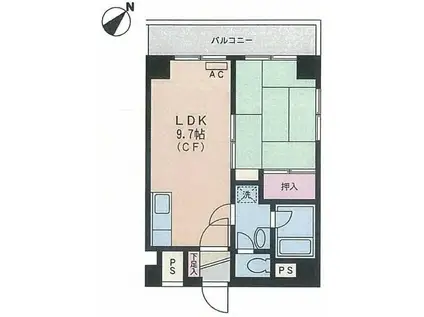 モルゲンロート蒔田(1LDK/3階)の間取り写真