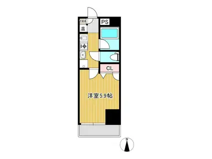 セレーノ並木(1K/2階)の間取り写真