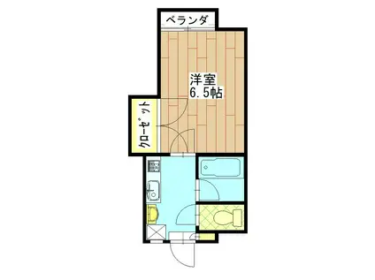 アーバンヴィレッジ(1K/1階)の間取り写真