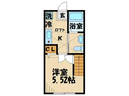 シティハイムTAMA(1K/1階)の間取り写真