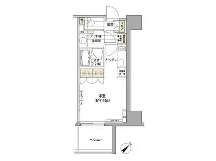 パークハビオ渋谷(ワンルーム/7階)の間取り写真