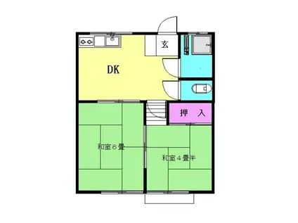 アタゴコーポラス26(2DK/2階)の間取り写真