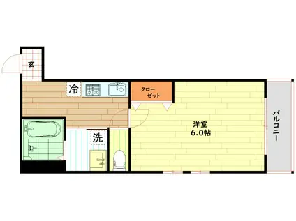 フジパレス城北公園通V番館(1K/3階)の間取り写真