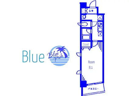 鎌倉服部ビル(1K/3階)の間取り写真