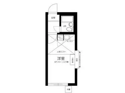 メゾンフレール(1K/1階)の間取り写真