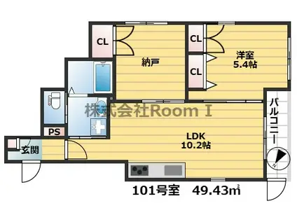 ヘーベルメゾン御幣島・旭化成ヘーベルメゾンHEBEL HAUS(1SLDK/1階)の間取り写真