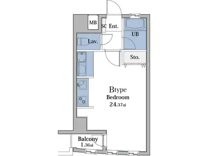 メゾン須磨2000(ワンルーム/2階)の間取り写真