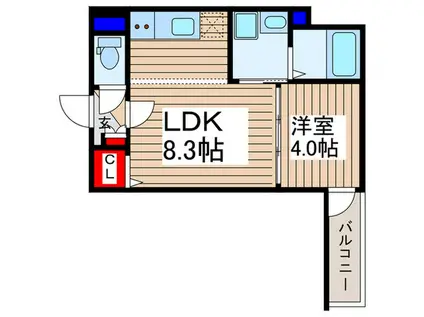 LUCE上福岡(1LDK/1階)の間取り写真
