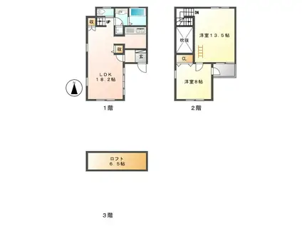 セレブ覚王山 ウエスト棟(3LDK/1階)の間取り写真