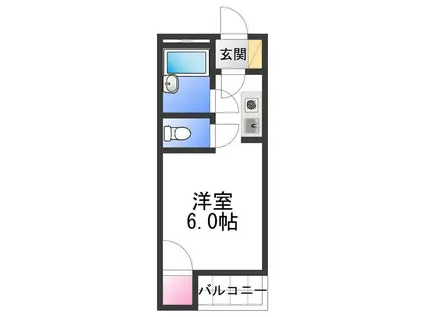 トマトハウス(ワンルーム/2階)の間取り写真