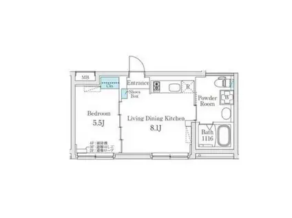 FIKA池袋(1LDK/2階)の間取り写真