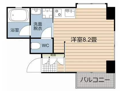 ラ・ウエゾン鴨池(ワンルーム/5階)の間取り写真