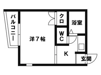 エルヴェコート(1K/1階)の間取り写真