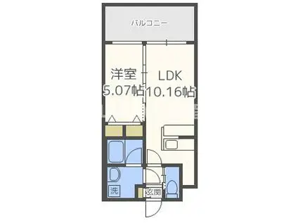 プレジオ城東中央(1LDK/7階)の間取り写真