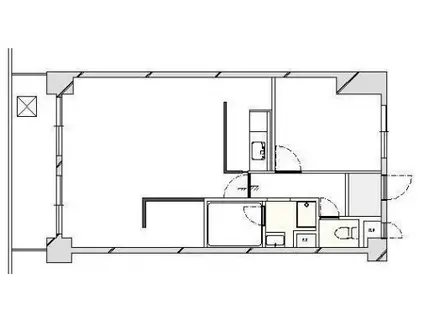 ストークマンション桜川(1LDK/7階)の間取り写真