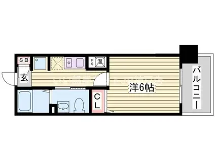 ロイヤル神戸三宮(1K/3階)の間取り写真