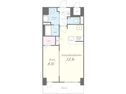 LA MAISON DE CLOCHETTE(1LDK/2階)の間取り写真