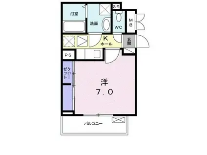 マーサ ベル(1K/1階)の間取り写真