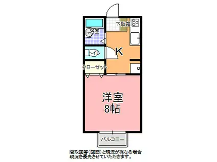 エクセルハイツ(1K/1階)の間取り写真