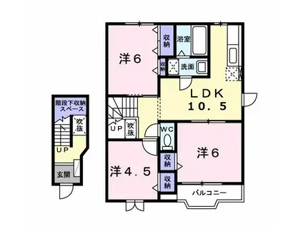 ブロードヒルV(3LDK/2階)の間取り写真