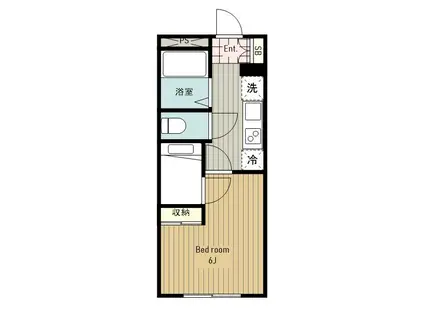 レオパレスコンパートメントII(1K/2階)の間取り写真