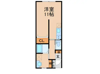 TK JINRYO(1K/1階)の間取り写真