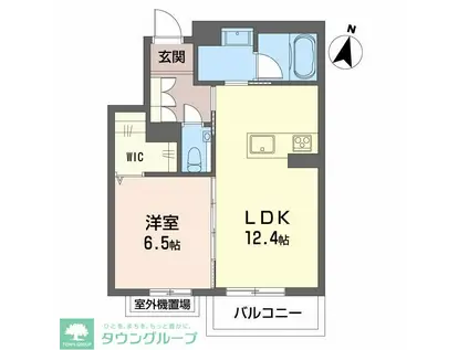 エバンジェリスト(1LDK/3階)の間取り写真