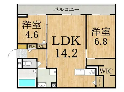 そらみつ大和八木(2LDK/1階)の間取り写真