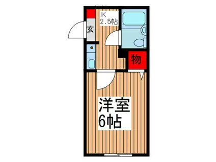 クラヴィエ(1K/2階)の間取り写真