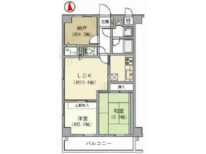 ランデージ津田沼(3LDK/3階)の間取り写真